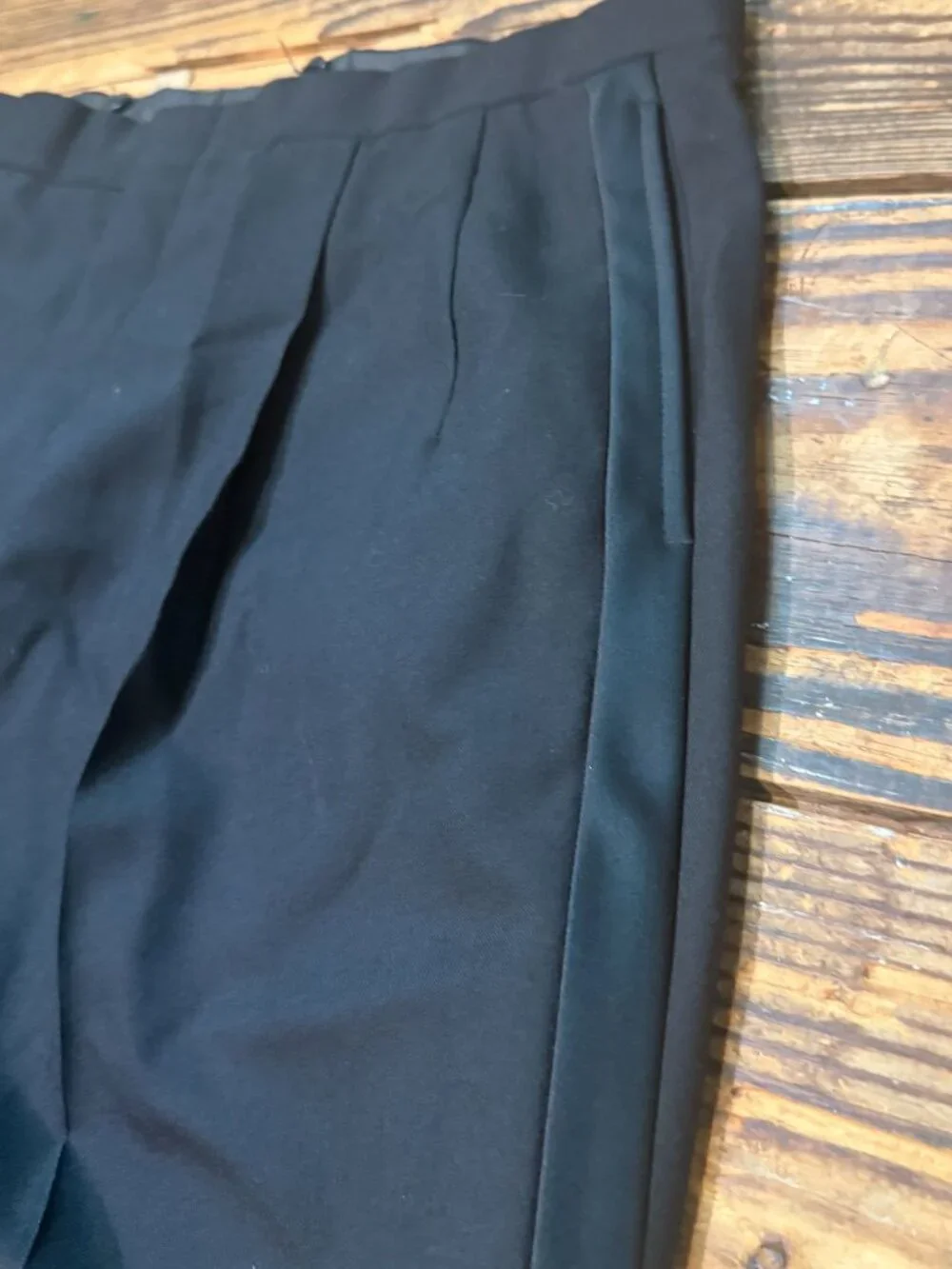 Joseph Abboud Tuxedo Full Suit Size 41 Tall Pants 34x32 Black Bespoke Bowtie Set